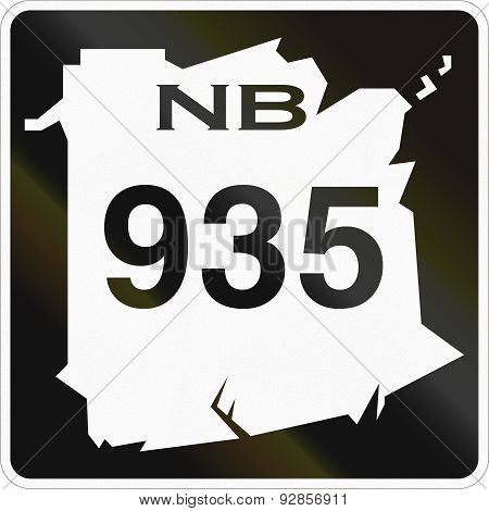 New Brunswick Highway Marker 935