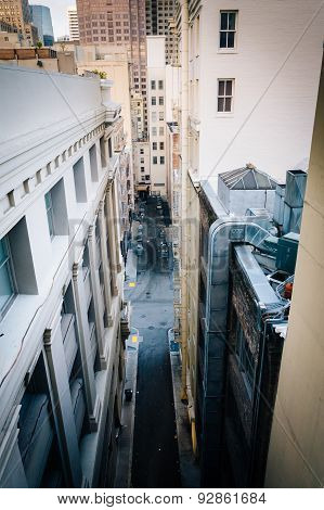 View Of Harlan Place, In San Francisco, California.