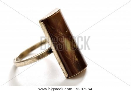 Antico anello d'argento con Jasper