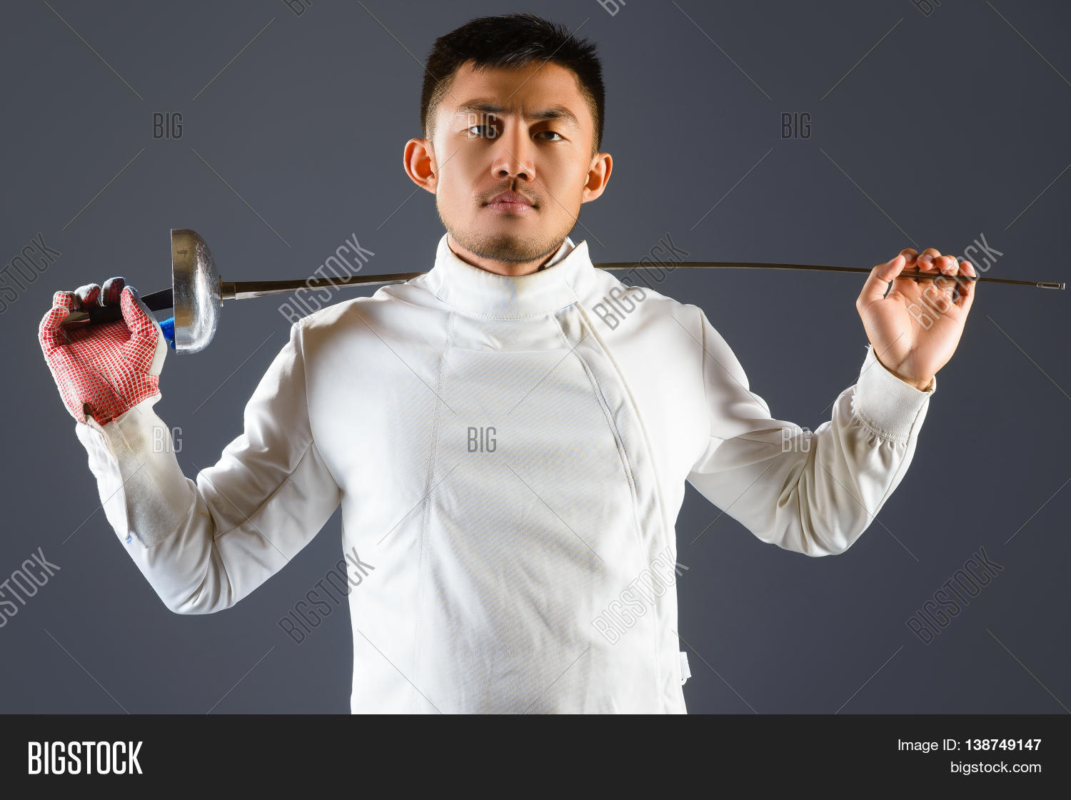 Fencing Athlete Posing Image & Photo (Free Trial) Bigstock