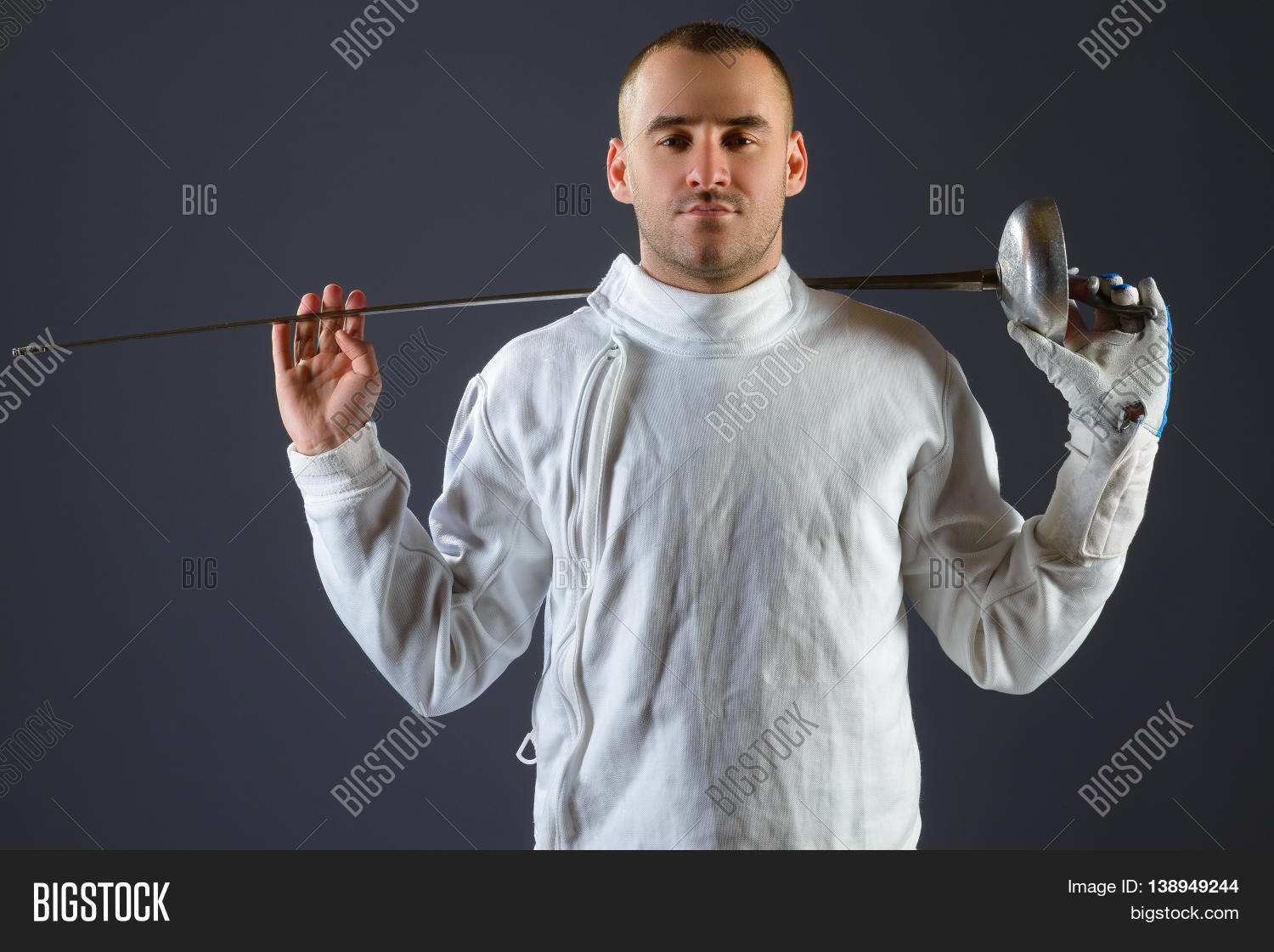Fencing Athlete Posing Image & Photo (Free Trial) Bigstock