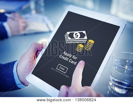 Apply for Credit Card Loan Payment Banking Concept