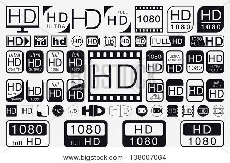 Big Set Hd Icons. Hd Labels