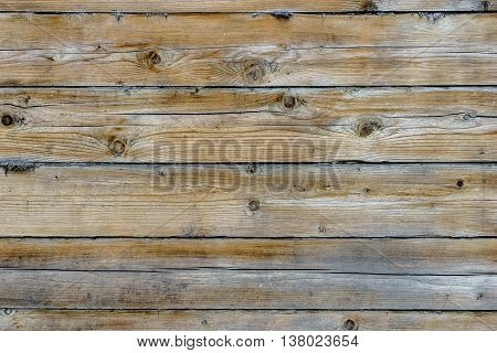 Cracked boards with knots the floor or the wall from old wood rustic home