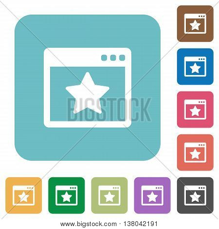 Flat favorite application icons on rounded square color backgrounds.