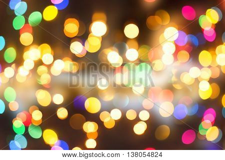 Twinkly Lights and Stars Christmas Background . Holiday festival backdrop