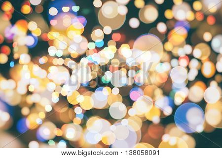 Twinkly Lights and Stars Christmas Background .