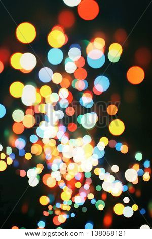 Twinkly Lights and Stars Christmas Background .