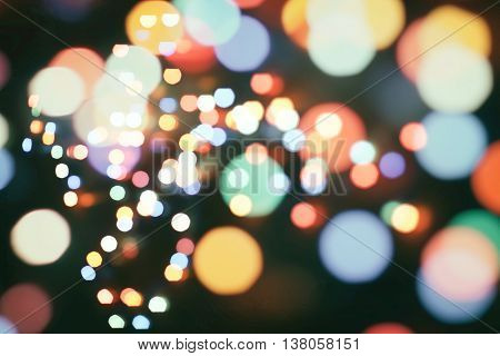 Twinkly Lights and Stars Christmas Background .