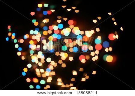 Twinkly Lights and Stars Christmas Background .