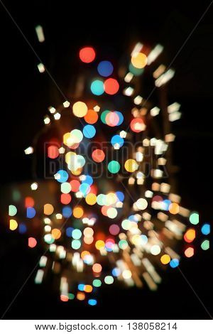 Twinkly Lights and Stars Christmas Background .