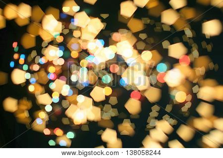 Twinkly Lights and Stars Christmas Background .