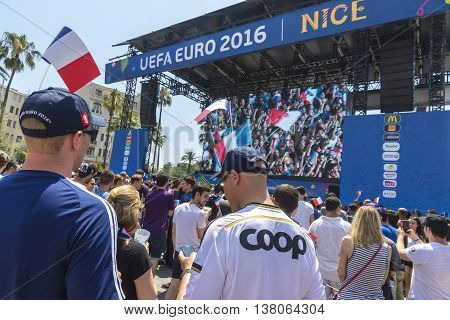 People Have Fun At Official Fanzone Of Uefa Euro 2016 In City Of Nice