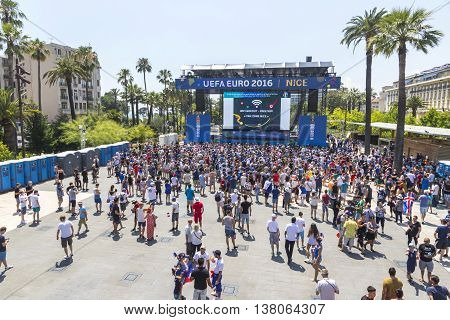 People Have Fun At Official Fanzone Of Uefa Euro 2016 In City Of Nice