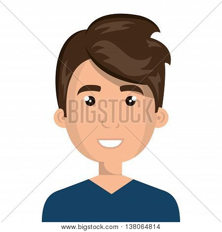 Young male with pompadour cartoon design, vector illustration graphic icon.
