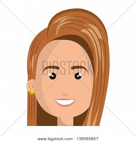 Young and beautiful woman with hair pompadour cartoon design, vector illustration graphic design.