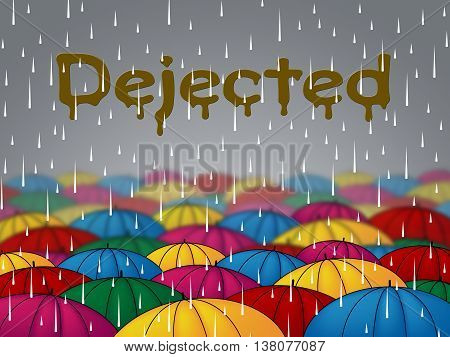 Dejected Rain Shows Shower Forlorn And Downcast