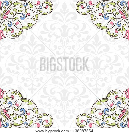 Floral pattern for invitation or greeting card.