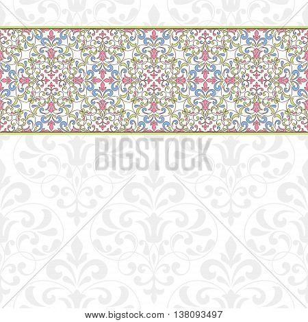 Floral pattern for invitation or greeting card.