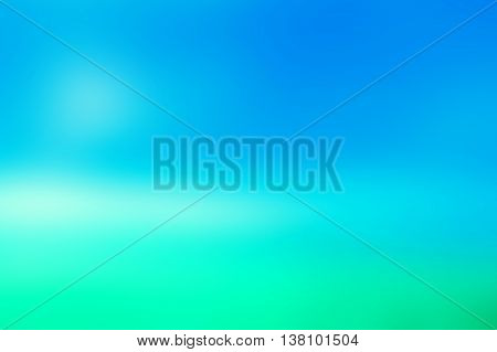Abstract Blurry Sunny day sea paradise background - Blue sea and blue sky. Summer resort