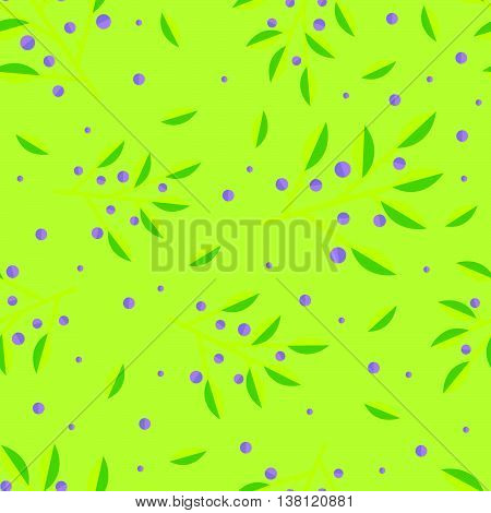 Cute and simple blueberry seamless pattern. Flat style.