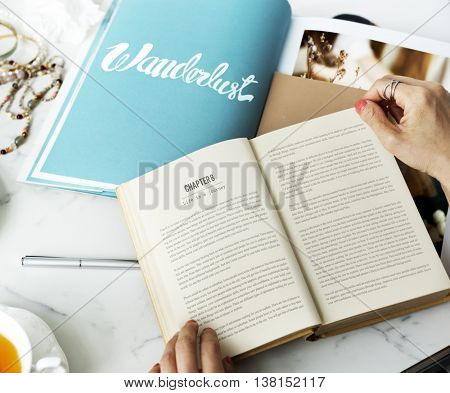 Reading Book Relax Chill Peace Lifestyle Concept