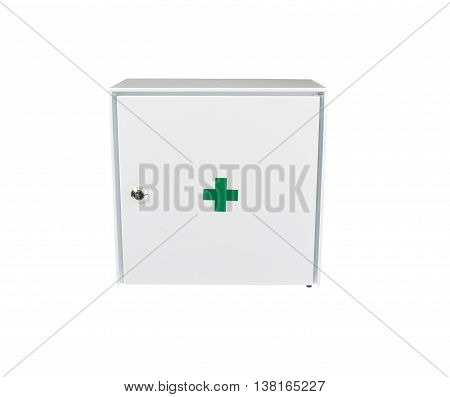 First Aid Box / Cabinet Isolated On White Background