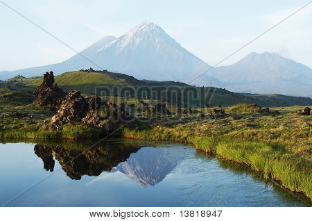 Vulcano Kluchevskoj e Kamen sul Kamchatka