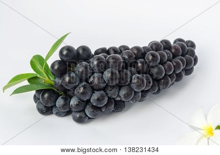 Grapes On White Background.