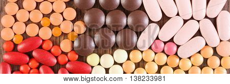 Medical Pills And Capsules, Health Care Concept