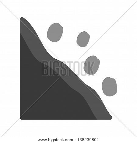 Snowslide, mountain, top icon vector image. Can also be used for seasons. Suitable for mobile apps, web apps and print media.