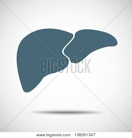 anatomy liver  icon medicine in vector illustration