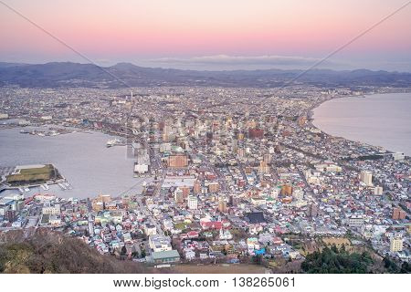 Hakodate City, Sunset View From Mt. Hakodate, Japan