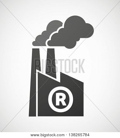 Isolated Industrial Factory Icon With    The Registered Trademark Symbol