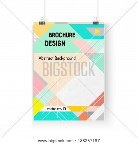 Business brochure geometric background. Layer template , 3D vector