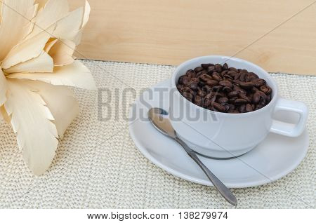 Coffee Beans In A Cup.