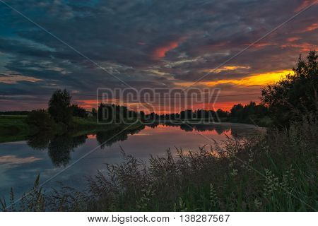 Sunset On The River
