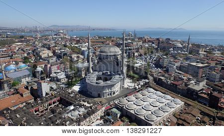 Aerial View of Istanbul Historical Peninsula, Turkey