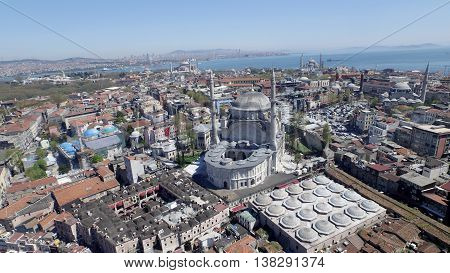 Aerial View of Istanbul Historical Peninsula, Turkey