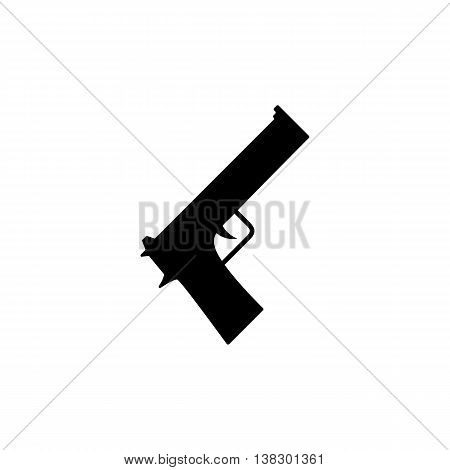 Gun icon. Silhouette flat design vector illustration