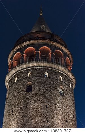 Galata Tower of Istanbul Historical Peninsula, Turkey