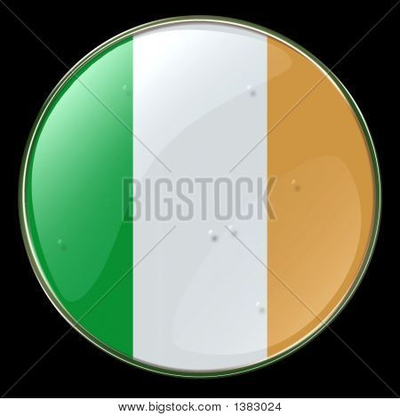 Botão de bandeira da Irlanda