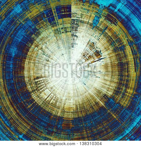 Spherical abstract faded retro background or shabby texture with vintage style design and different color patterns: yellow (beige); brown; gray; blue; cyan; white