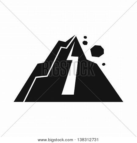 Rockfall icon in simple style isolated vector illustration