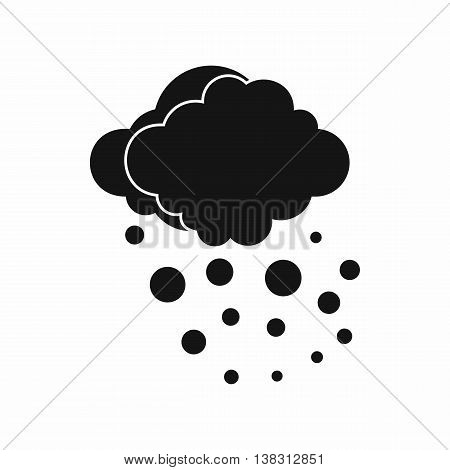 Cloud with hail icon in simple style isolated vector illustration