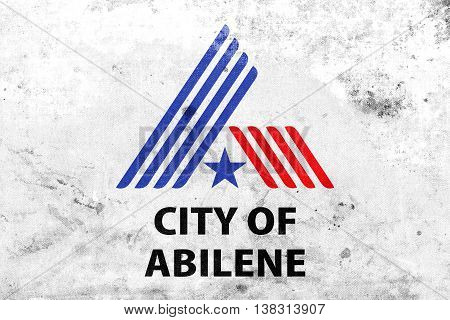 Flag Of Abilene, Texas, Usa, With A Vintage And Old Look