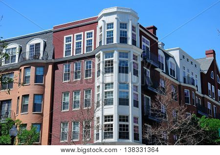 A generic brick buildings in the Blue Back square area of west hartford connecticut.