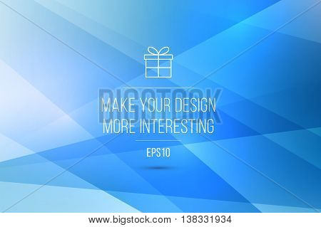 Vector abstract background template with lines and rectangles for business and communication in overlay and polygonal style.