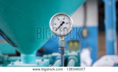 blurred cloack face on molding machine can be as background