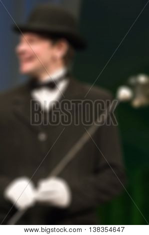 Theater play theme creative abstract blur background with bokeh effect